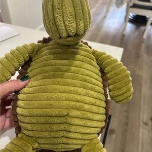 Plush Turtle Toy for Reptiles - Green and Brown